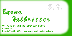 barna halbritter business card